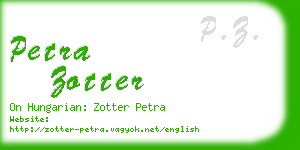 petra zotter business card